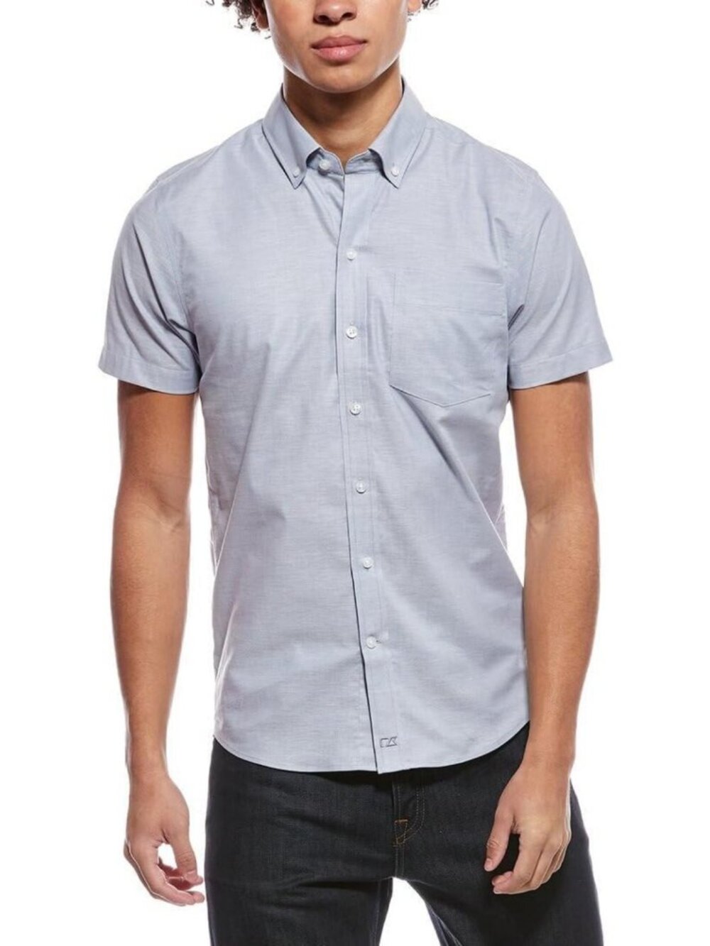 Men's Easy Care Tailored Fit Stretch Oxford Short Sleeve Shirt - Casual